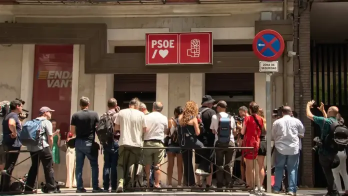 la sede central del PSOE en la calle Ferraz de Madrid