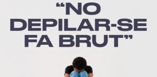 Cartel de la campaña del Govern contra la presión estética con el mensaje “No depilarse fa brut”