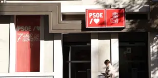 la sede federal del PSOE, en la calle Ferraz de Madrid