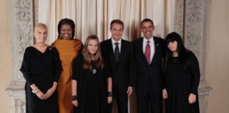 José Luis Rodríguez Zapatero y su familia junto a Barack y Michelle Obama en la Casa Blanca