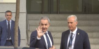 José Luis Rodríguez Zapatero a su llegada a la Audiencia Nacional.