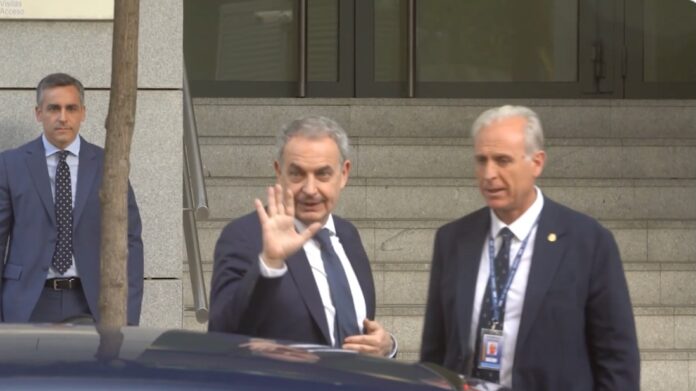 José Luis Rodríguez Zapatero a su llegada a la Audiencia Nacional.