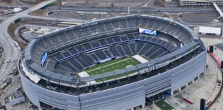 Vista aérea del MetLife Stadium, sede de la final del Mundial 2026 entre España y Argentina.
