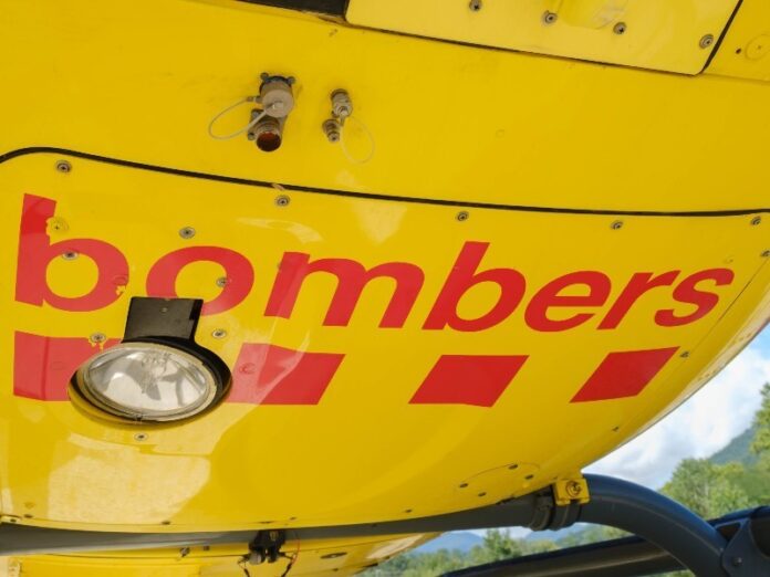 Helicóptero de los Bomberos de la Generalitat durante un operativo de rescate
