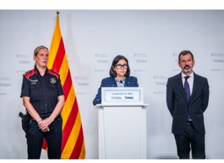 Momento de la presentación de los nuevos cargos de Interior y de los Mossos d'Esquadra.