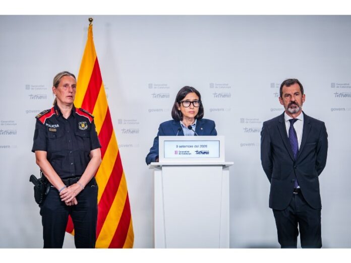 Momento de la presentación de los nuevos cargos de Interior y de los Mossos d'Esquadra.