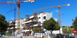 Edificio en construcción en la localidad madrileña de Boadilla del Monte.