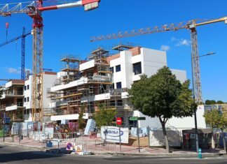 Edificio en construcción en la localidad madrileña de Boadilla del Monte.