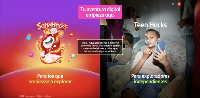 Portada de Safie Hacks & Teen Hacks, la nueva web del Santander para niños y adolescentes.