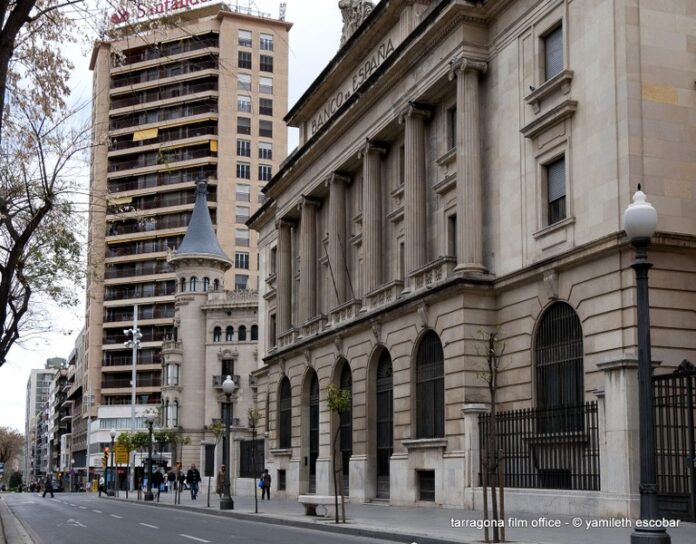 Vista del edificio del Banco de España en Tarragona.