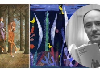 Montaje de obras de arte surrealistas con animales y un retrato del zoólogo y escritor Desmond Morris.