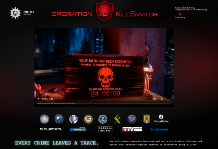 Operación KillSwitch contra el grupo internacional de ransomware KillSec